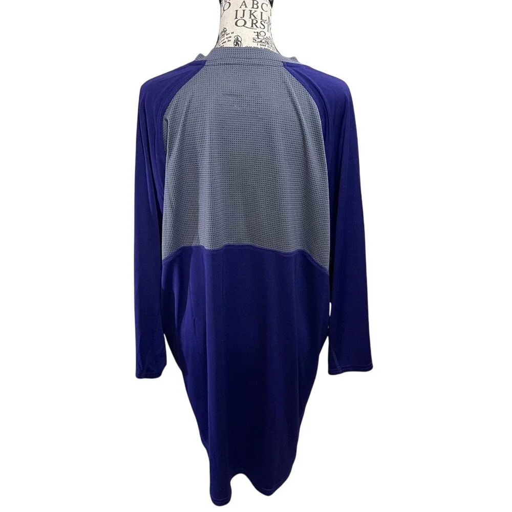 adidas men's purple quarter sleeve athletic shirt‎